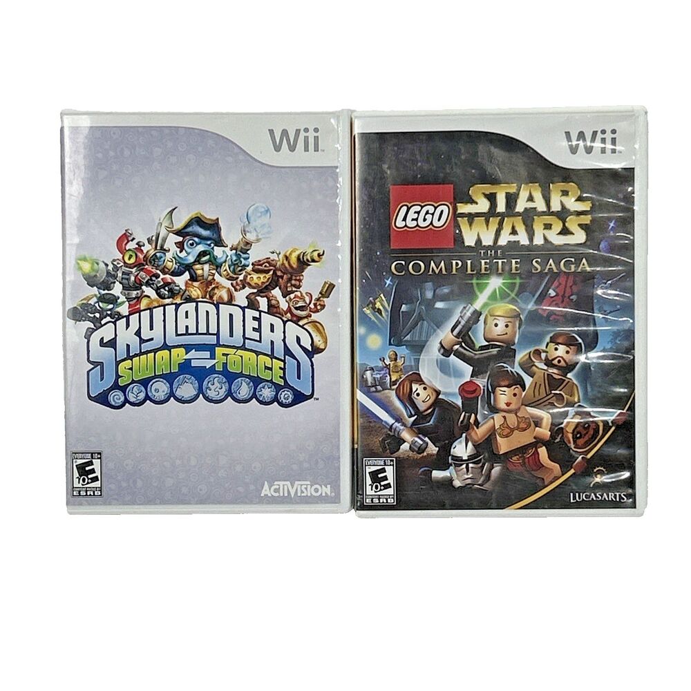 Nintendo Wii Lot LEGO Star Wars -The Complete Saga & Skylanders Swap Force *READ